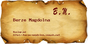 Berze Magdolna névjegykártya