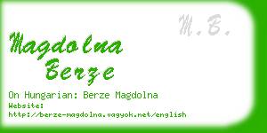 magdolna berze business card